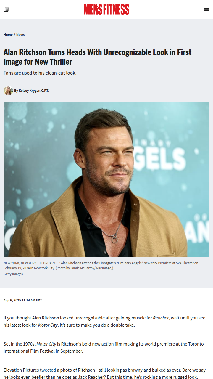 Alan Ritchson’s Wild Motor City Transformation 😱