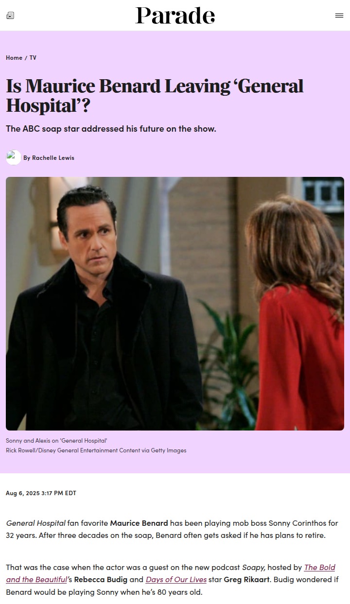 Is Maurice Benard Really Leaving GH? 😱