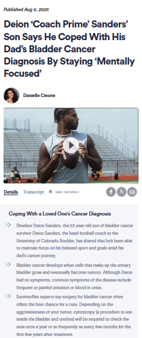 Coach Prime’s Son Gets Real About Dad’s Cancer
