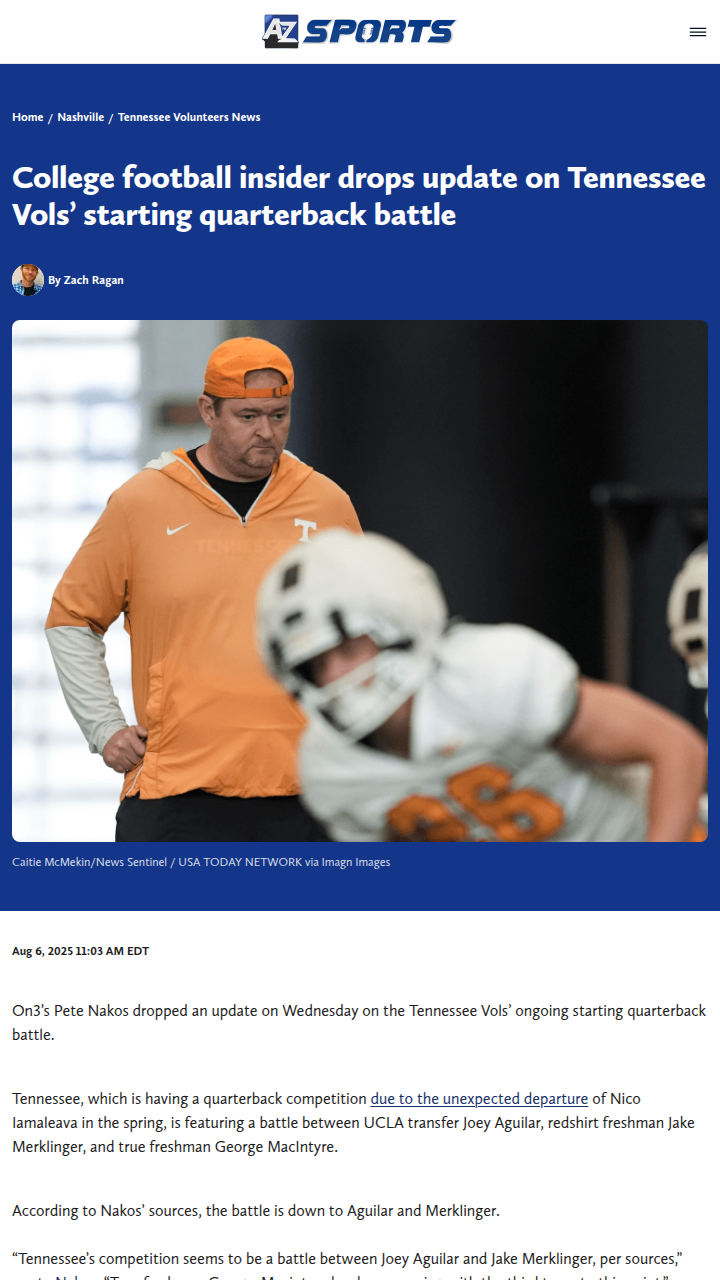 Tennessee Vols QB race heats up: Who’s got next?