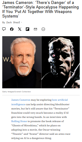 James Cameron’s AI Apocalypse Fears 🤖