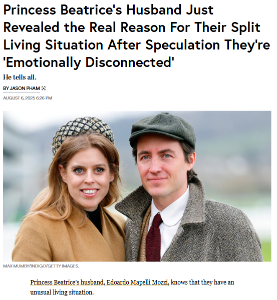 Princess Beatrice’s Split Home Drama Explained