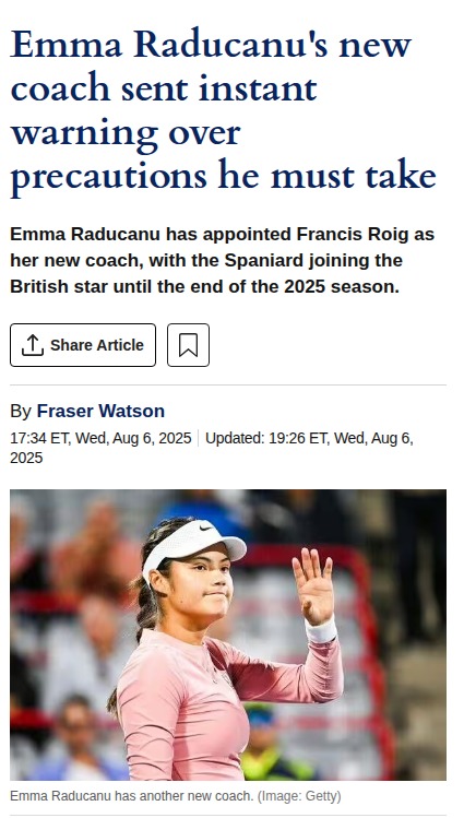 Raducanu’s Coaching Gamble: Roig’s Big Test