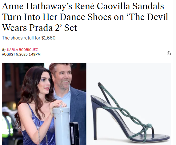 Anne Hathaway’s Devil Wears Prada 2 Shoe Game