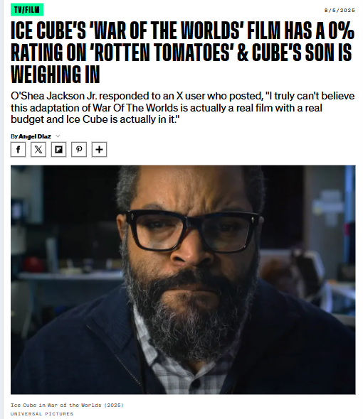 Ice Cube’s ‘War of the Worlds’ Flops? 🍿
