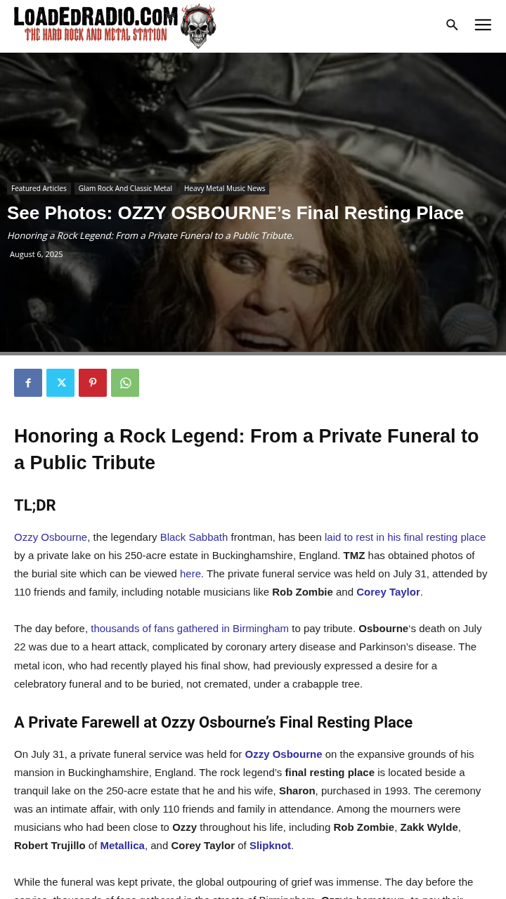 Ozzy’s Secret Funeral Photos Leaked? 👀