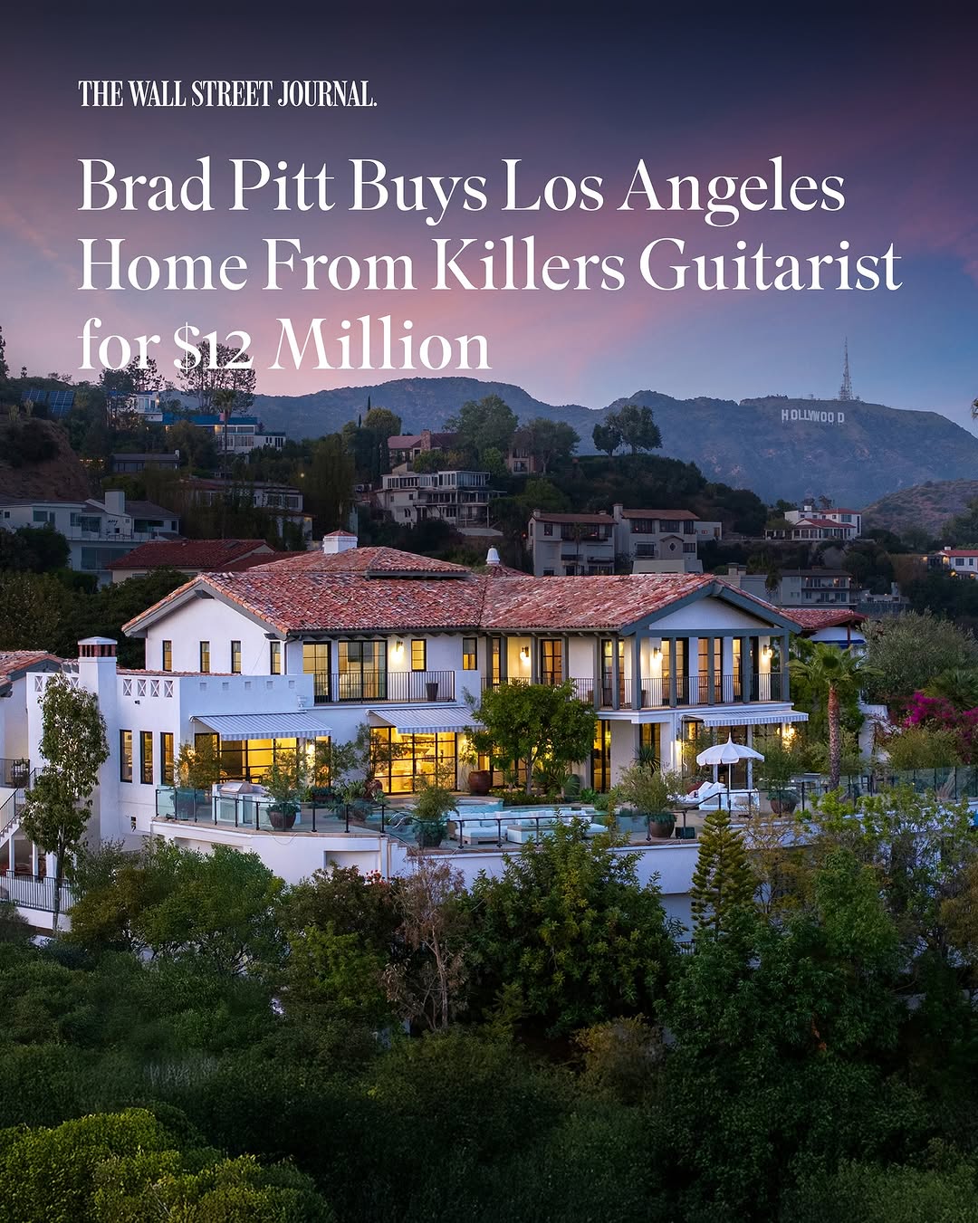 Brad Pitt’s $12M Hollywood Hills home reveal