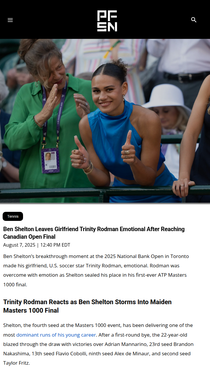 Shelton’s Canadian Open Run Leaves Rodman in Tears