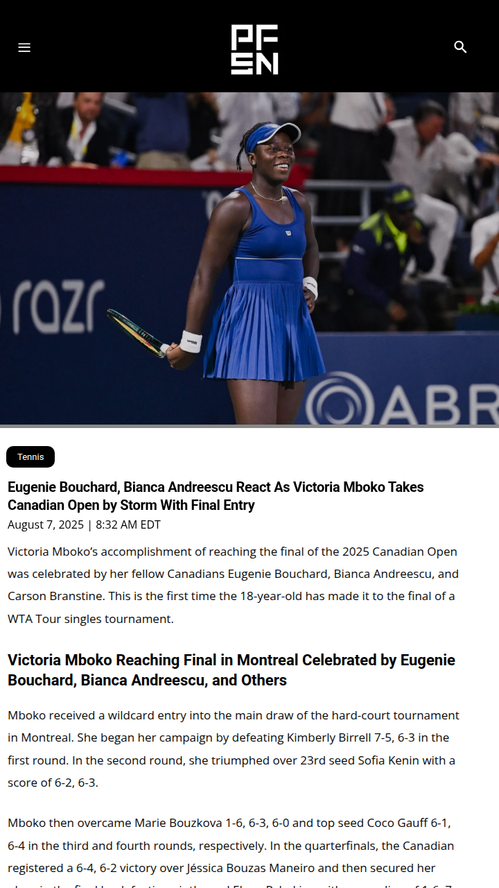 Mboko Shocks Montreal, Sets Up Osaka Showdown