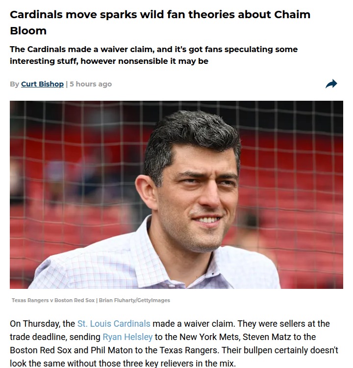 Cardinals’ bullpen shakeup has fans buzzing