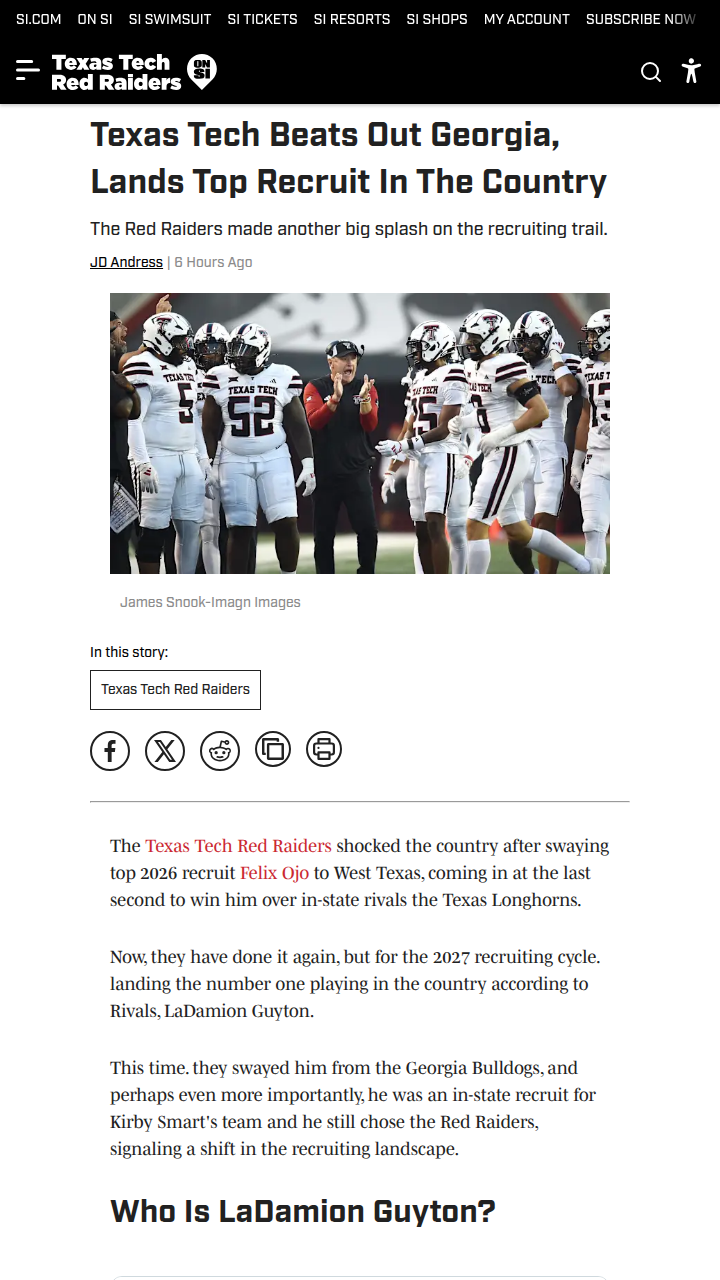 Red Raiders Stun Dawgs for Top Recruit