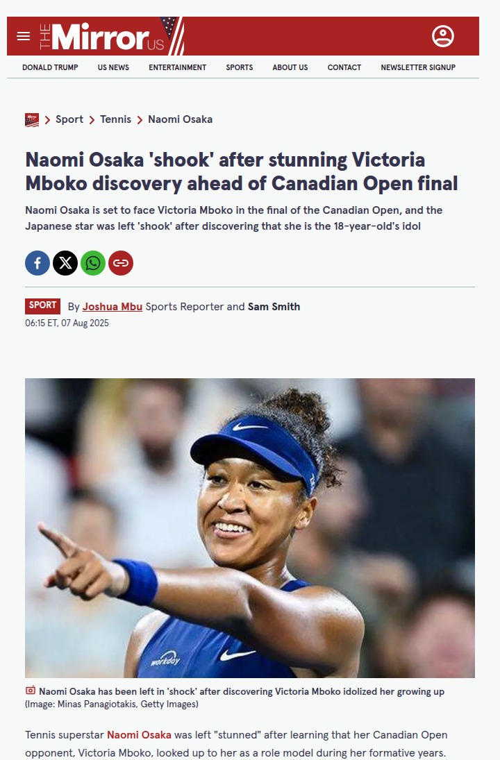 Osaka Faces Her 'Twin' Mboko in Canada Final