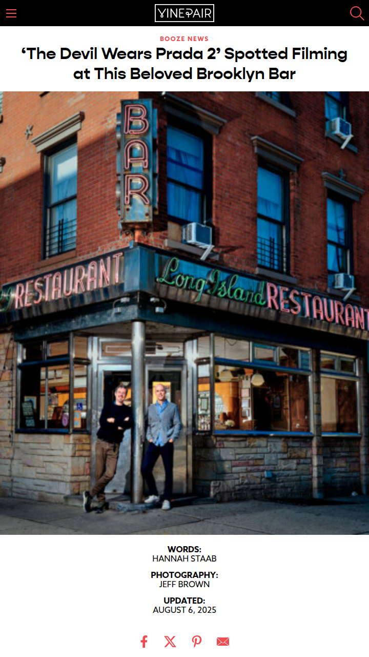 Brooklyn’s Long Island Bar gets a Hollywood glow-up
