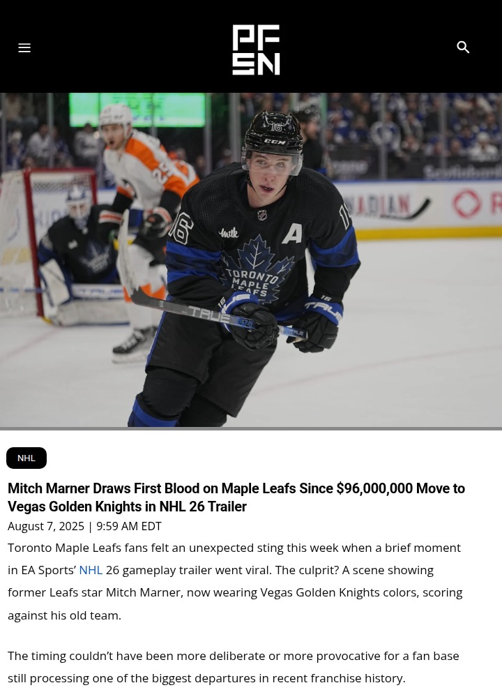 Marner’s Digital Dagger: Leafs Fans React