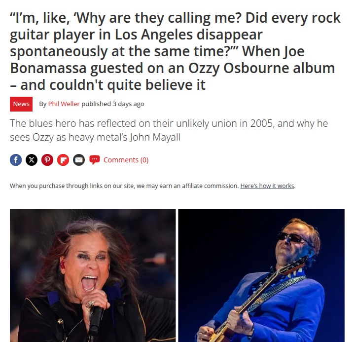 Ozzy Osbourne’s Wild Guitarist Choices 🤘