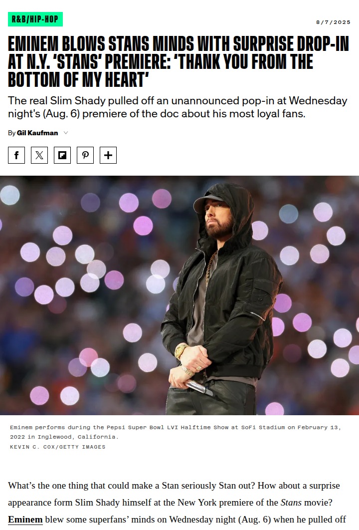 Eminem’s Epic Stan Movie Surprise! 🎤
