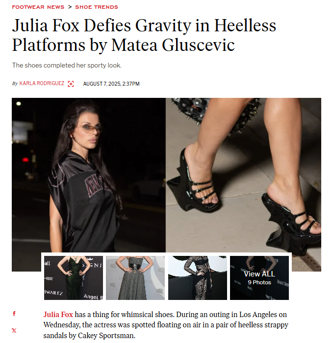 Julia Fox’s Gravity-Defying Shoe Drama 👠
