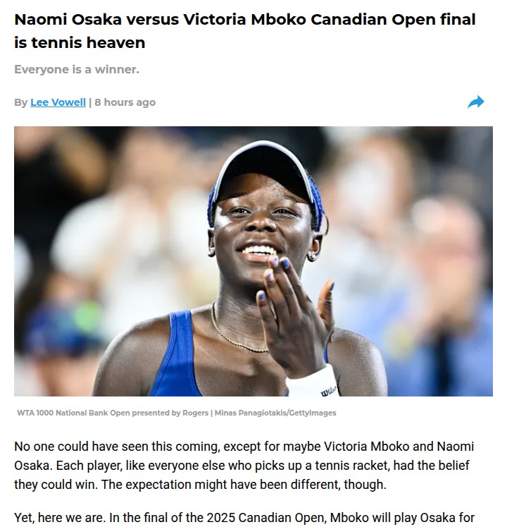 Osaka vs Mboko: Canadian Open Showdown