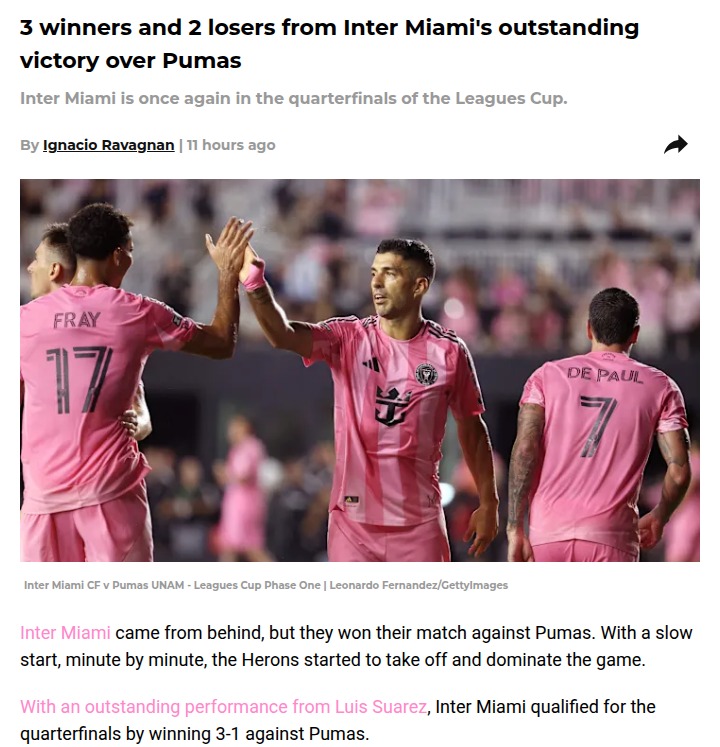 Inter Miami’s comeback: Suarez shines, others stumble