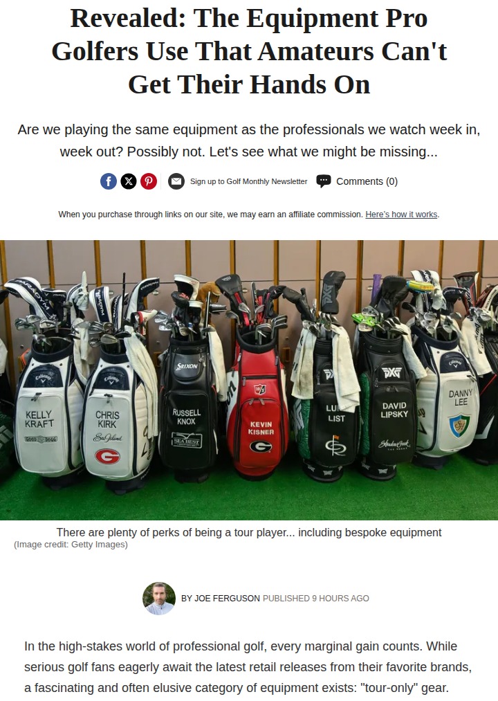 Tour-Only Clubs: The Secret Sauce for Pros?