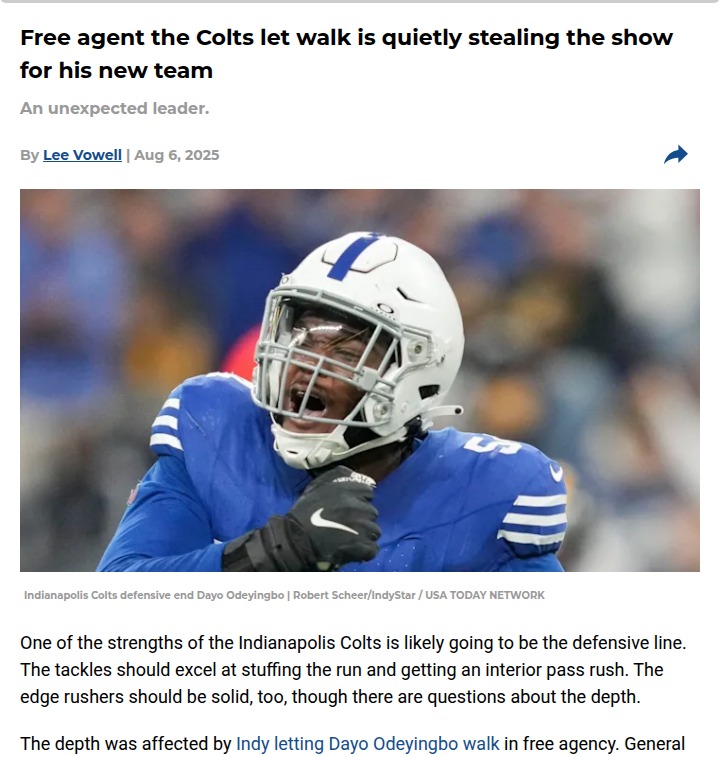 Colts fans, will Dayo Odeyingbo’s breakout haunt Indy?