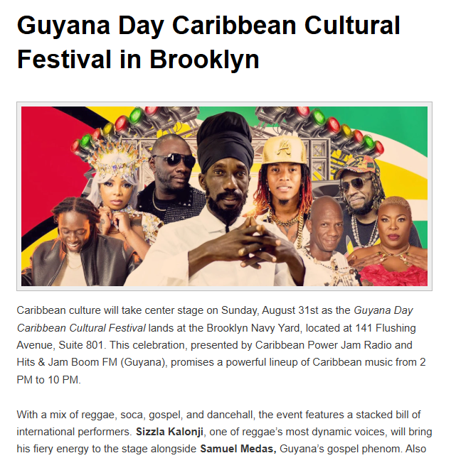 Brooklyn lights up with Guyana Day festival