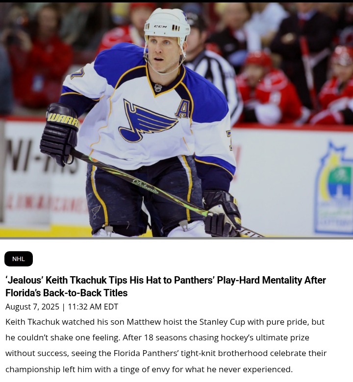 Tkachuk’s Bittersweet Stanley Cup Moment