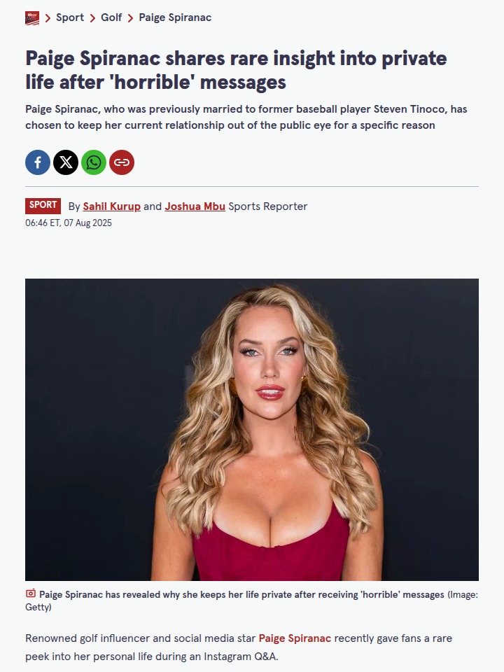 Paige Spiranac Sets Boundaries Online