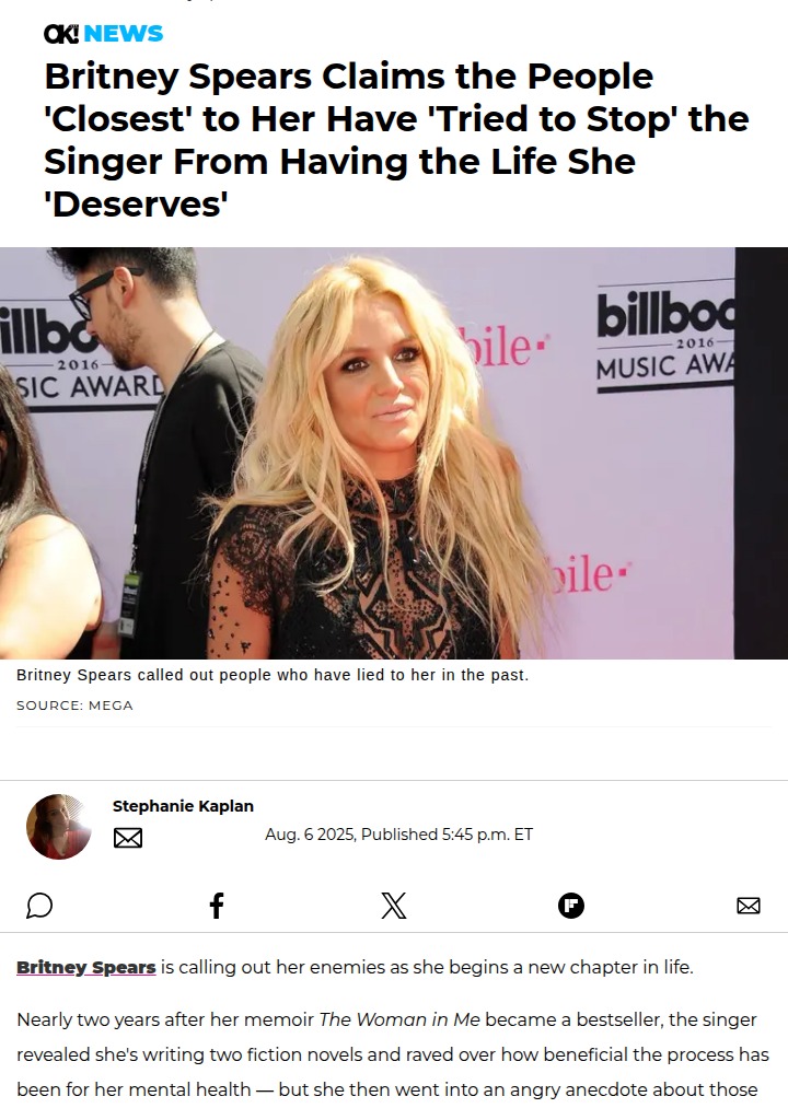 Britney Calls Out 'Fake Friends' Again 👀