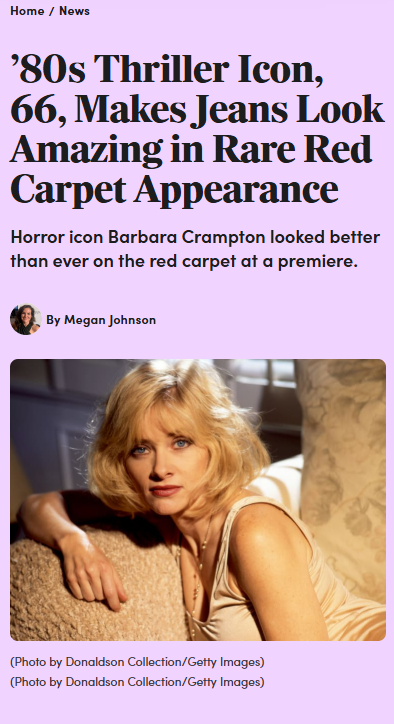 Barbara Crampton Slays at 66!
