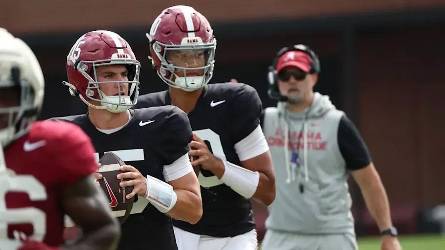 Alabama football’s QB race heats up