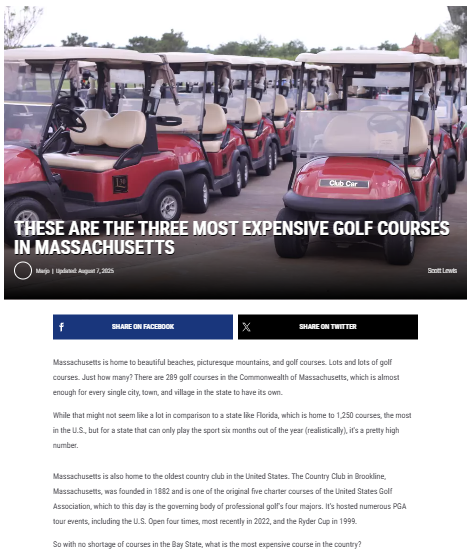 Inside Massachusetts’ priciest golf clubs