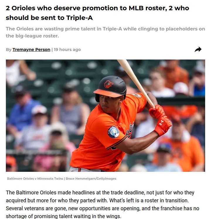 Orioles fans: Time to unleash Beavers & Basallo