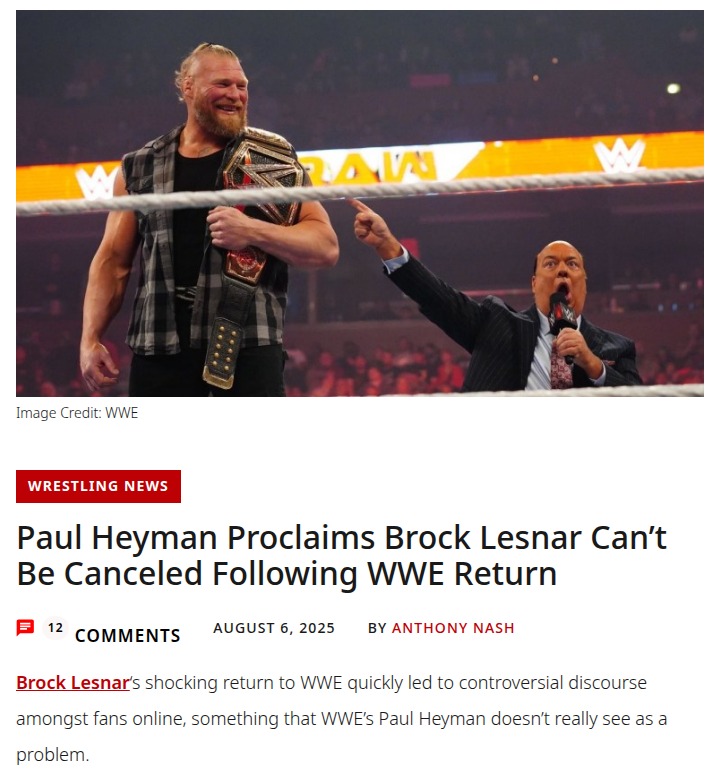 Beast Incarnate’s Return: Lesnar Uncanceled