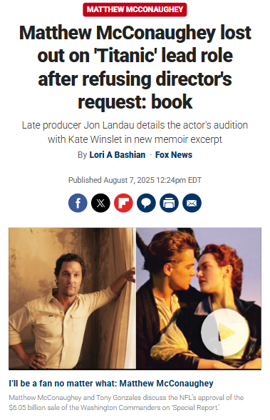McConaughey's Titanic Twist 😲