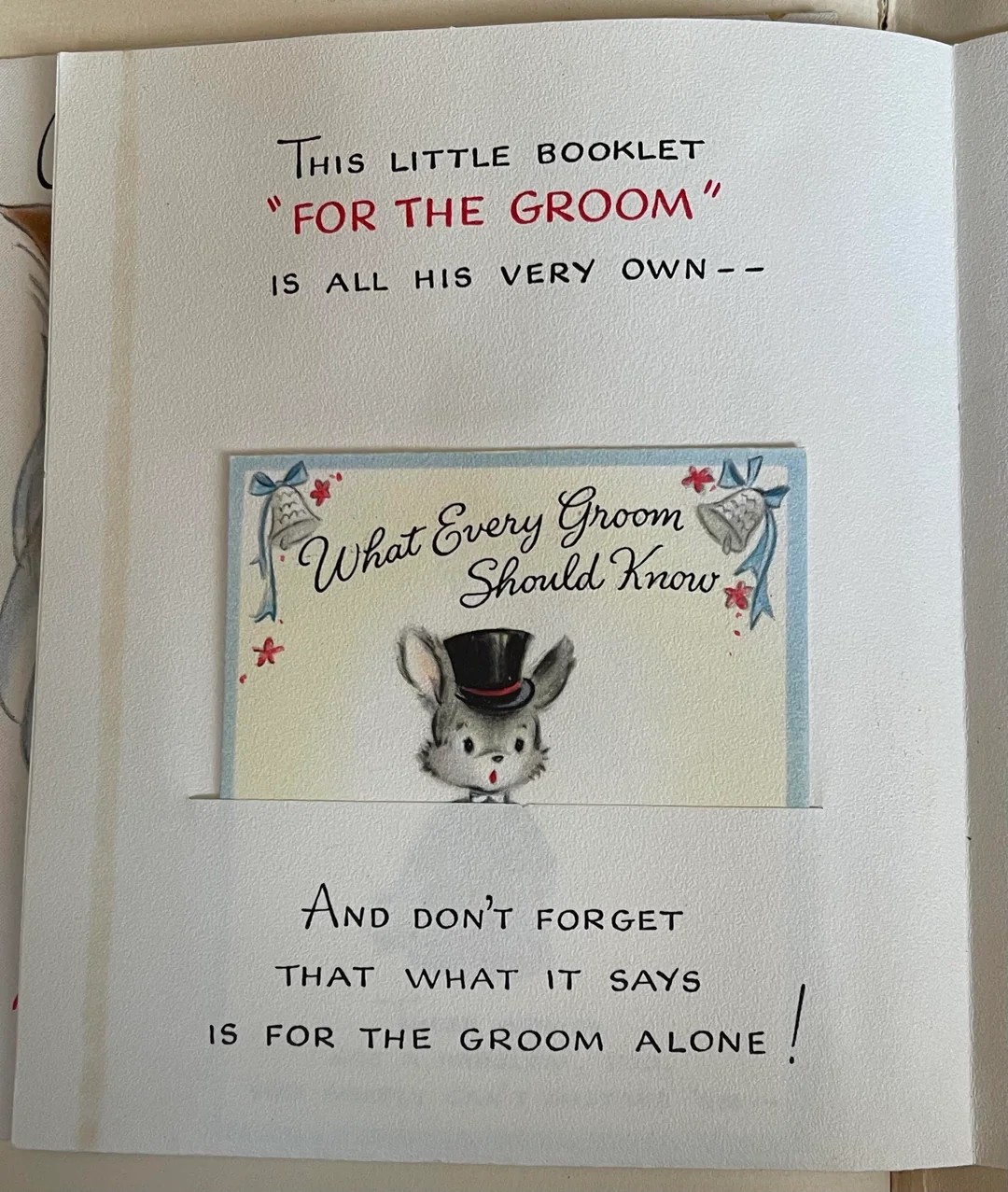 Great grandma’s wedding cards super cute as well as super sexism (1952, USA)