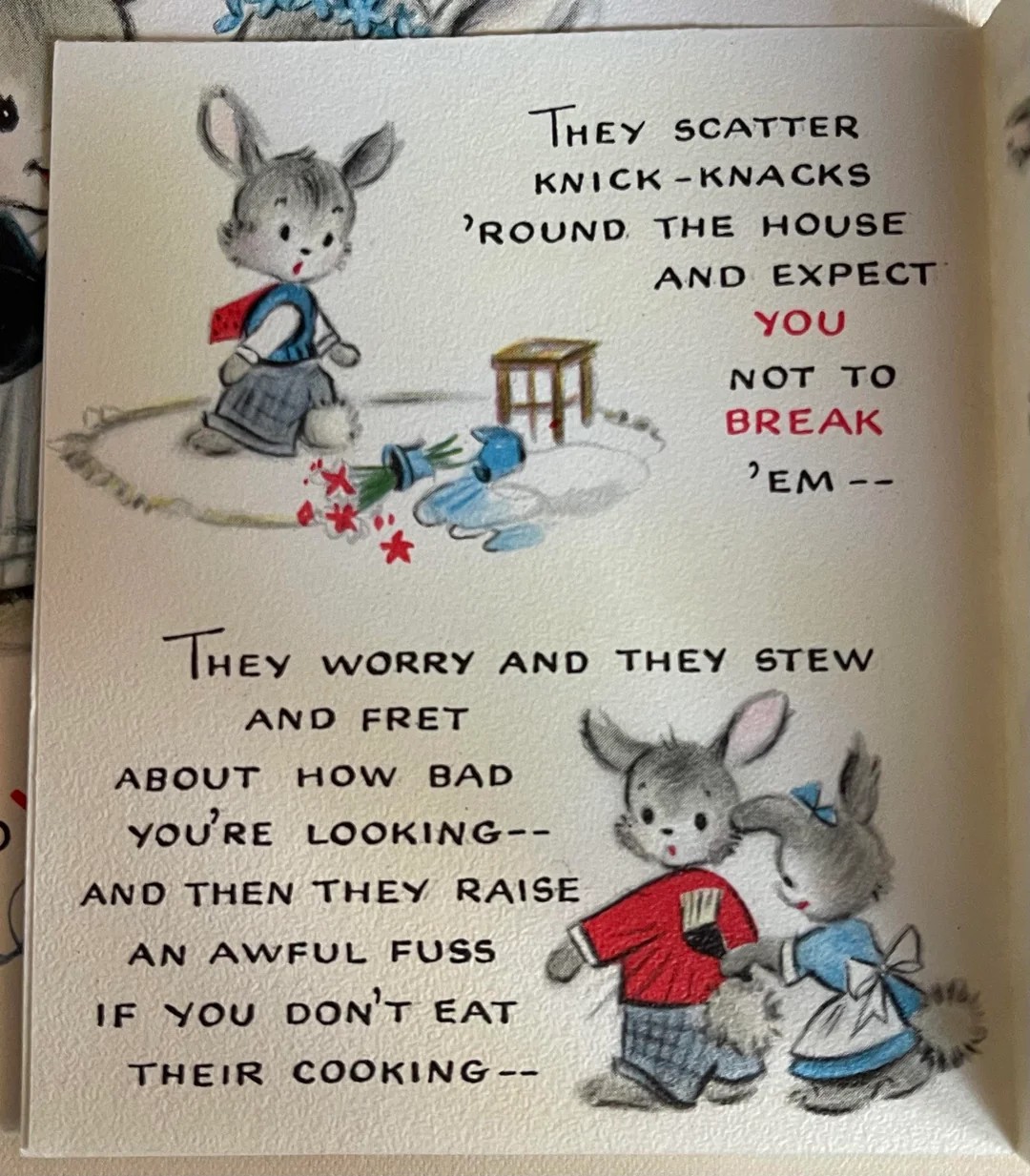 Great grandma’s wedding cards super cute as well as super sexism (1952, USA)