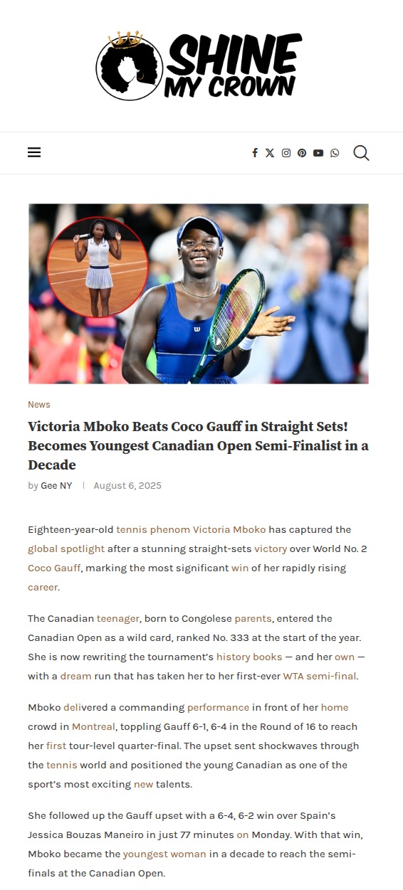 Mboko Shocks Gauff at Montreal Open!