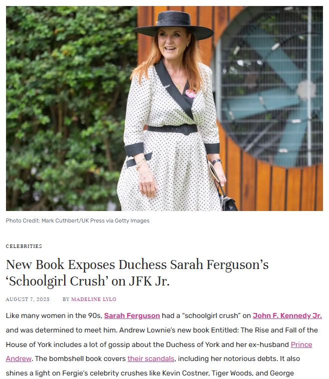 Fergie’s Wild JFK Jr. Obsession Revealed! 😲