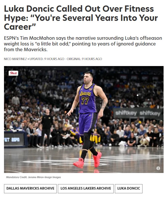 Luka Doncic’s Wild Body Transformation Drama