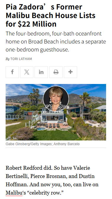 Malibu’s celebrity row just got a new listing