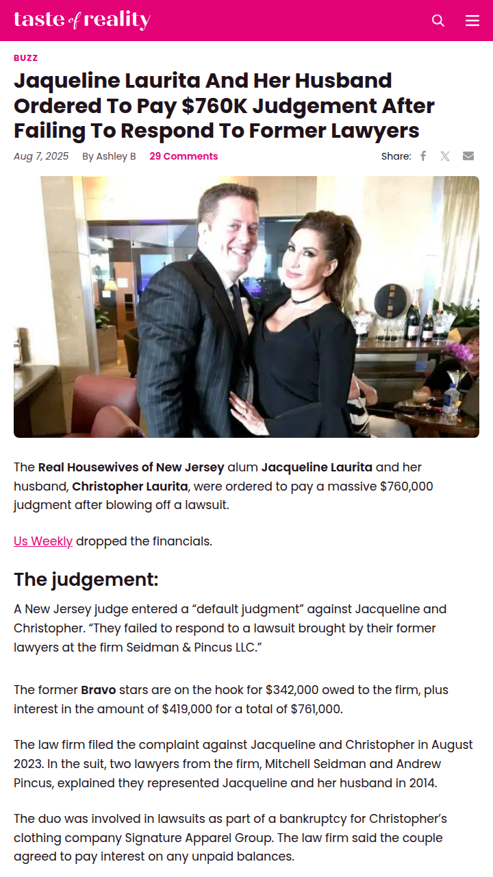 $760K judgment rocks RHONJ’s Laurita couple