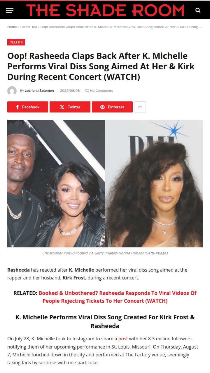 Rasheeda’s Savage Clapback at K. Michelle 😂