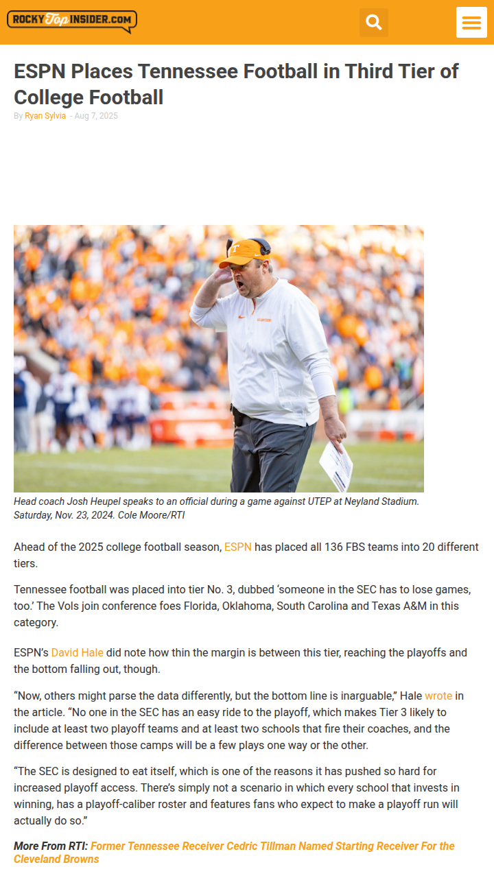 Tennessee football’s SEC battle just got real