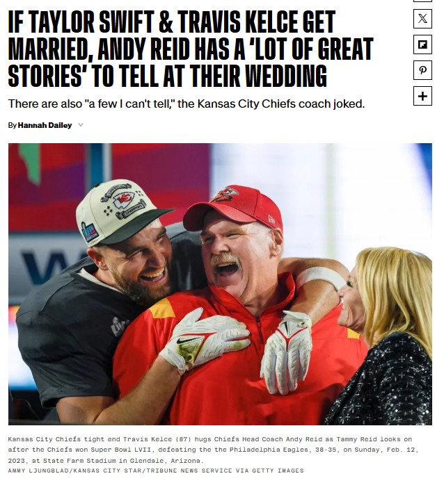 Andy Reid’s Got Kelce Wedding Tea