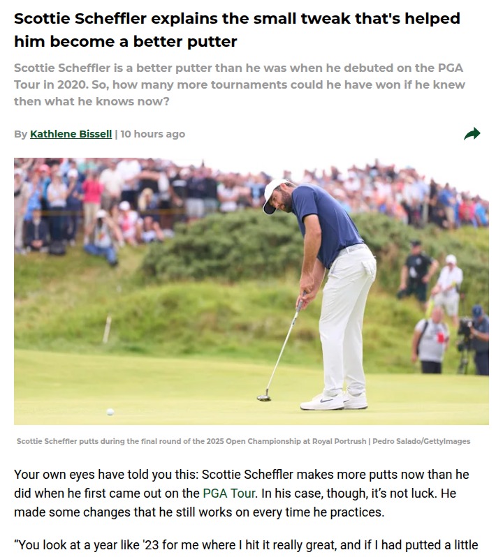 Scheffler’s Putter Tweak Pays Off at St. Jude