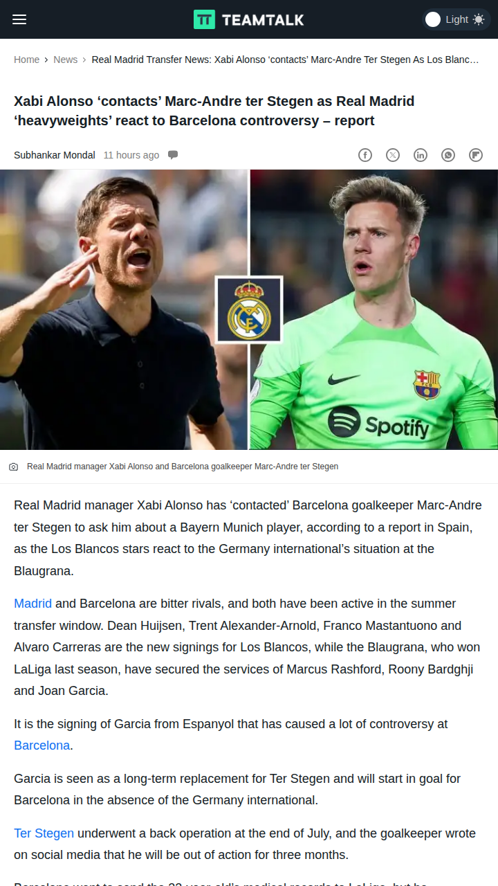 Ter Stegen Barca Drama: Madrid Reacts