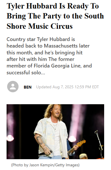 Tyler Hubbard brings big energy to Cohasset