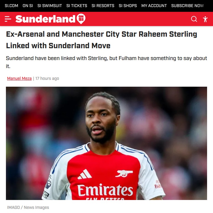 Sterling to Sunderland? Black Cats Buzz
