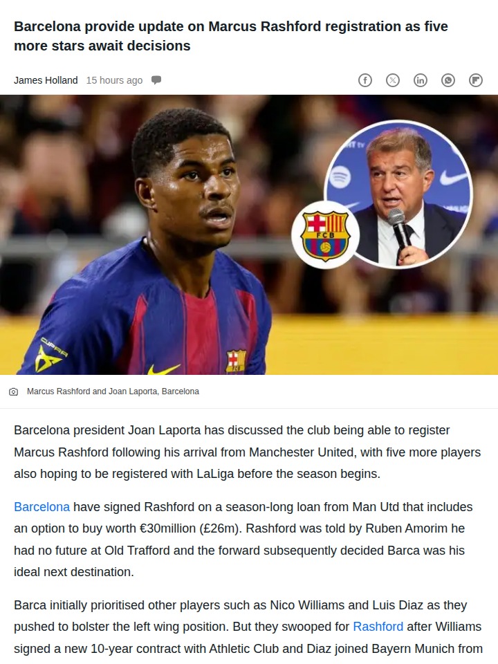 Rashford’s Barca Debut: Registration Drama